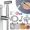 Bidet Brause mit Halter Edelstahl WC Hand Duschkopf Intim Hygiene Dusche Bad Set