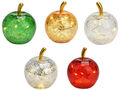 Dekoleuchte Apfel (XXS) Glas - Apfel Lampe mit 5er LED Lichterkette, Dekolampe