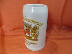 Bierkrug Maßkrug 2 Liter Bayerische Staatsbrauerei Weihenstephan