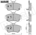 metelli 22-0521-0 Bremsbelagsatz für Scheibenbremse Bremsbelagsatz 