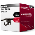 Für Duster II HM_ (Brink) Anhängerkupplung abnehmbar + E-Satz 7pol spezifisch