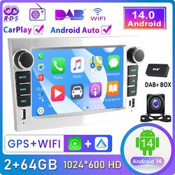 Für Opel Astra H Zafira B Corsa C D Meriva A Android 14 Autoradio GPS Navi DAB+