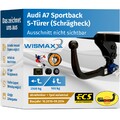 ANHÄNGERKUPPLUNG vert. abnehmbar für Audi A7 Sportback 10-14 +7polig E-Satz ABE