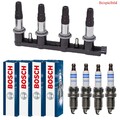 STELLOX Zündspule + 4x BOSCH Zündkerze für VW Lupo 6X1 6E1 1.0 Seat Arosa 6H
