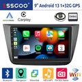 9" 32G Android 13 Carplay Für Seat Altea 2004-15 Toledo 04-09 Autoradio GPS Navi