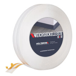 PVC Weichsockelleiste selbstklebend Sockelleiste Eckleiste Fensterleiste 18x18mm*Neue, superstarke Klebestreifen - maximale Haftkraft*