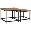 Couchtisch 2er-Set Beistelltisch, Kaffeetisch Satztisch im Industriedesign Natur