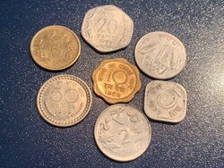 Indien Mini Lot 7 verschiedene Münzen Coins Aus Dem Umlauf