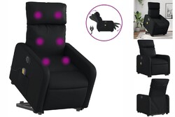 Massagesessel Mit Aufstehhilfe Elektrisch Schwarz Kunstleder Fernsehsessel Relax
