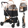 Hundewagen Faltbar klappbar Katzenwagen Pet Stroller Hunde Buggy mit 4 Rolle