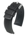 Uhrenarmband Uhrband Hirsch Accent schwarz 20mm 22mm 24mm mit Quick Release