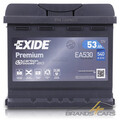 EXIDE AUTOBATTERIE 12V 53Ah STARTERBATTERIE 540A EA530 PREMIUM CARBON BOOST