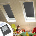 Dachfenster Rollo Verdunkelung Thermo Sonnenschutz Saugnäpf 96% UV-Schutz Grau