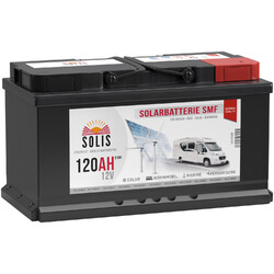 Solarbatterie 120Ah 12V SOLIS SMF Wohnmobil Versorgung Boot Solar Batterie 100AhTOP QUALITÄT - ABSOLUT WARTUNGSFREI
