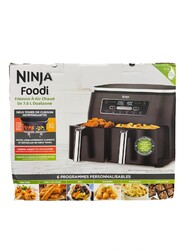 Ninja Foodi Dual Zone Digitale Heißluftfritteuse, 7,6L Airfryer, 2 Fächer