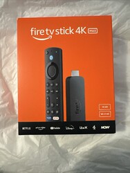 Amazon Fire TV Stick 4K Max Media Streamer mit Alexa-Sprachfernbedienung.