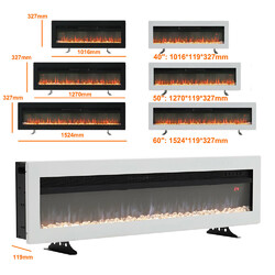 Kamin Elektrokamin 40,50,60 Inch Wandkamin Deko Flammeneffekt mit Fernbedienung