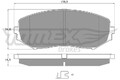 TOMEX Brakes Bremsbelagsatz, Scheibenbremse TX 14-92 für SUZUKI