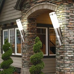 Wandleuchte Wandlampe Außenleuchte Terrassenlampe Edelstahl 1 flammig LED 2x