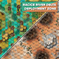 BattleTech Neoprene Battle Mat Tukayyid Racice River Delta/Deployment Zone