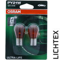 PY21W OSRAM Ultra Life - 3x längere Lebensdauer - Scheinwerfer Lampe DUO-Pack