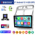 Android 13 Carplay Autoradio Für Peugeot 307 02-13 1+32G GPS NAV RDS Wifi Cam 9"
