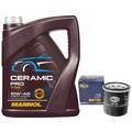 Motoröl Set 10W-40 Mannol 5 Liter + Ölfilter SM 160 für Suzuki X-90 Baleno 1.8 