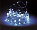 LED Lichterkette Draht Timer Batterie 20 - 160 kaltweiß Micro Drahtlichterkette