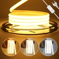 230V Dimmbar Neon COB LED Strip Streifen Leiste Band Schalter Lichterkette Außen