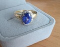 Gold Ring 750 mit Tansanit und Diamanten