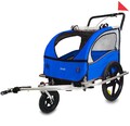 DMS Fahrradanhänger 2 in 1 Kinderanhänger Fahrrad Anhänger Jogger Radanhänger 