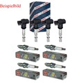 4x BOSCH Zündspule+4x NGK Zündkerze Laser Platinum für Audi A4 Avant 8E5 B6 2.0