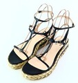 Sandalette Gr. 41 Schwarz Damen Sommer-Schuhe Freizeitschuhe RPW