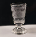 Sachsen Glas klar Freimaurer BrAH Monogramm um 1850