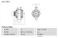 Lichtmaschine mit Freilaufriemenscheibe 0 986 042 530 BOSCH für MERCEDES-BENZ