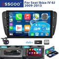 Für Seat Ibiza IV 6J 2009-2013 DAB+ 64G Android 14 Carplay Autoradio GPS RDS KAM