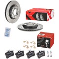 Brembo Xtra Line Bremsscheiben 280mm + Bremsbeläge Hinten passend für Audi A4 VW