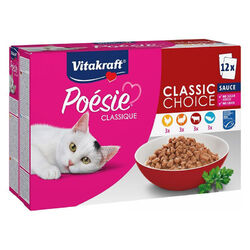120x85g Vitakraft Katzenfutter Nassfutter 4Sorten Mixpaket in Sauce Getreidefrei
