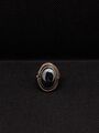 925 Sterlingsilber Ring mit Hämatit vintage schick Oval großer Stein