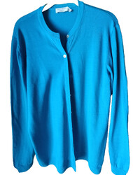 🌺Peter Hahn Strickjacke Tasmanian Woll türkis Gr.42 top Zustand🌺