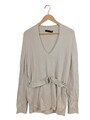 TWIN SET Longpullover Damen Pullover Gr. DE 42 wollweiß Casual-Look