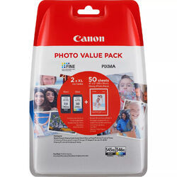 Canon PG-545 XL CL-546 schwarz,color Druckköpfe  Fotopapier 10x15cm 8286B006