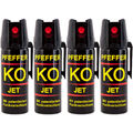 Ballistol PFEFFER-KO JET Tierabwehr Spray CS Fadenstrahl Pfefferspray 4x50 ml