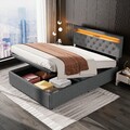 Polsterbett Bett Doppelbett mit Stauraum mit Lattenrost Bettkasten Boxspringbett