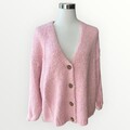 Damen Herbst Winter  Strickjacke Cardigan mit V-Ausschnitt Have a good day