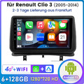 6+128G Für Renault Clio 3 2005 2006-2014 GPS NAVI Android13 BT Carplay Autoradio