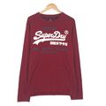 Superdry Herren Pullover Sweatshirt Weinrot Herren Nw9 Größe 2XL XXL