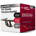 Für Octavia Kombi IV NX5 / PV5 Anhängerkupplung abnehmbar + E-Satz 13pol AHK