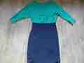 SPLENDID schönes Jerseykleid grün blau Gr. S NEUw. BI417
