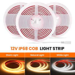 12V 24V Neon COB LED Streifen Stripe Band Selbstklebend Wasserdicht IP68 Außen